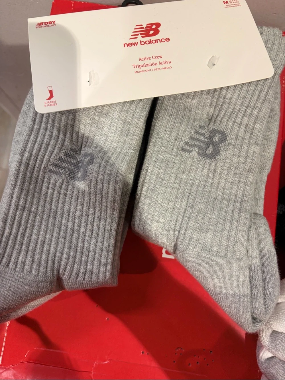 New Balance Gray Athletic active Quarter Socks with Gray Accents 6 pairs new